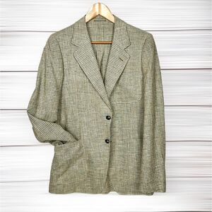 CERRUTI 1881 Vintage Silk Lightweight Blazer Taupe Single Breasted Fitted 34L